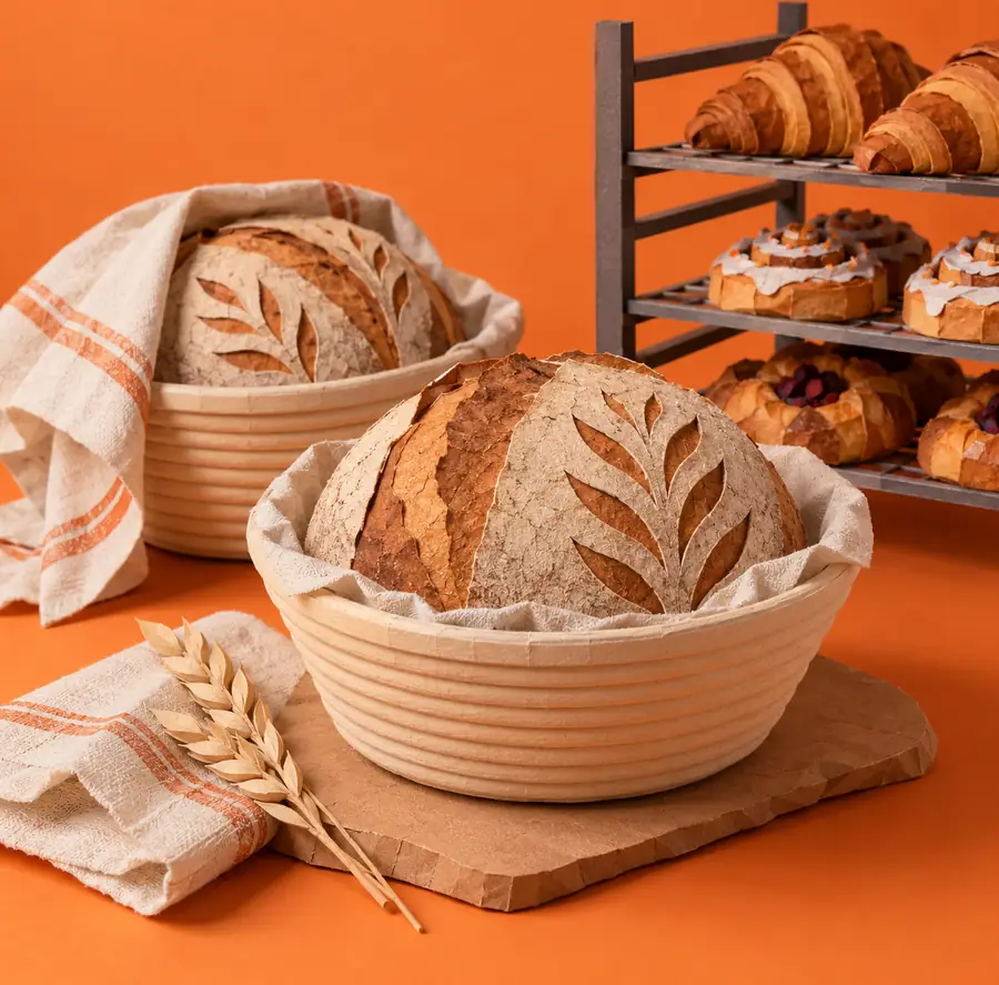 Illustration of bakeries equipment and workspace